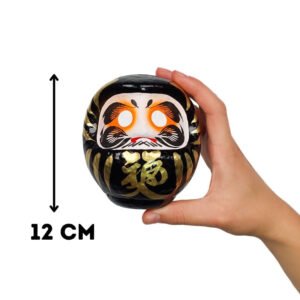 Grand Daruma Noir - 12 cm