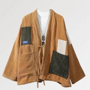 Un Kimono en Velours Brodé au pattern patchwork