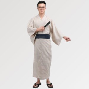 Yukata pour Homme de Grande Taille dans une couleur nacrée