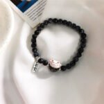 Bracelet Maneki Neko - Perles - Noir