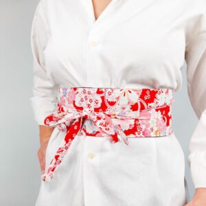 Ceinture Obi Rouge Hanami - S