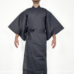 Yukata Homme Japonais Noir - L